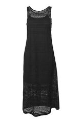 Vero Moda Vestido midi de encaje sin mangas Negro