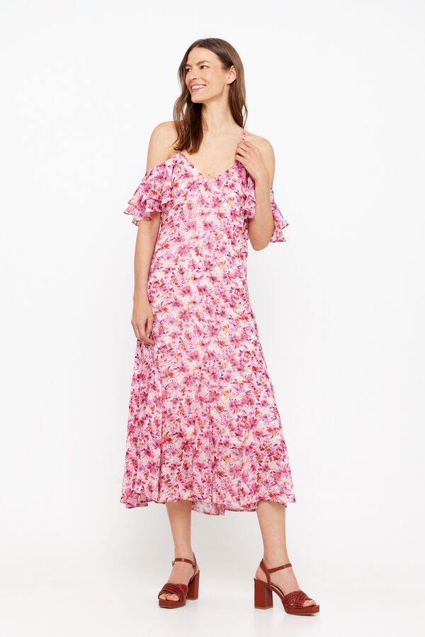 Cortefiel Vestido estampado floral Multicolor