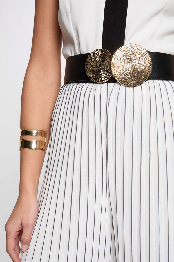 Morgan Macac&atilde;o comprido plissado Branco