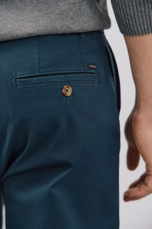 Cortefiel Pantal&oacute;n chino tapered fit Azul oscuro