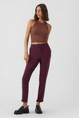 Vero Moda Cal&ccedil;as compridas retas  Roxo
