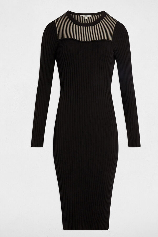 Morgan Vestido largo calado Negro