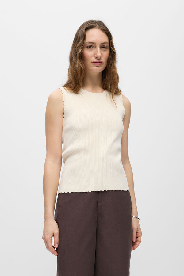 Object Top punto sin mangas Beige