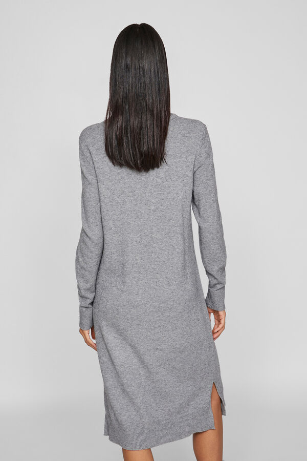 Vila Vestido de punto con viscosa Gris