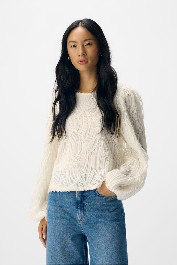 Object Blusa tejido textura Blanco