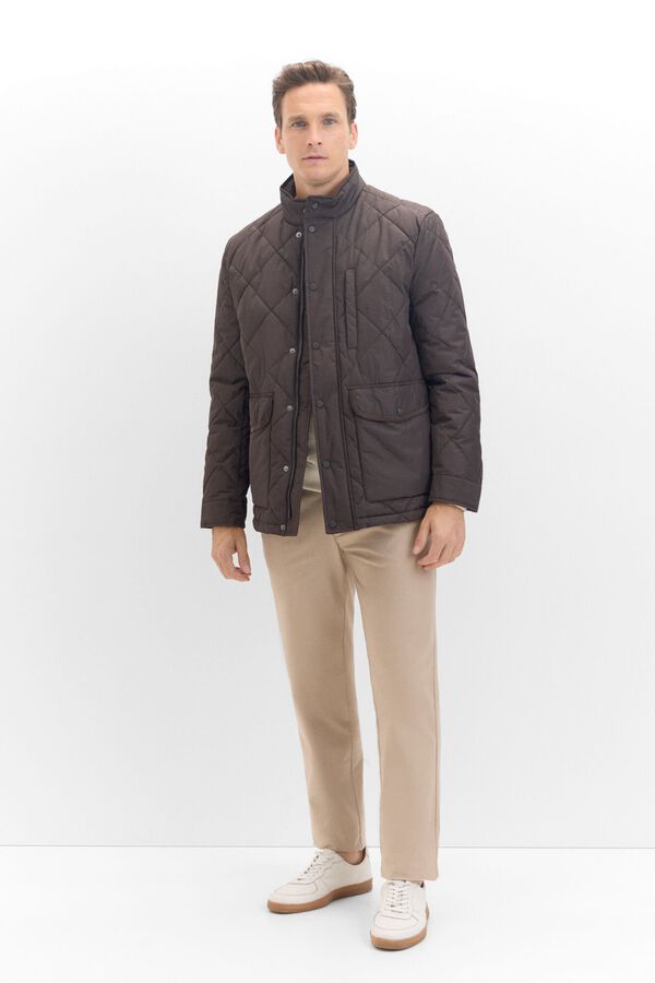 Cortefiel Chaqueta acolchada Marr&oacute;n oscuro