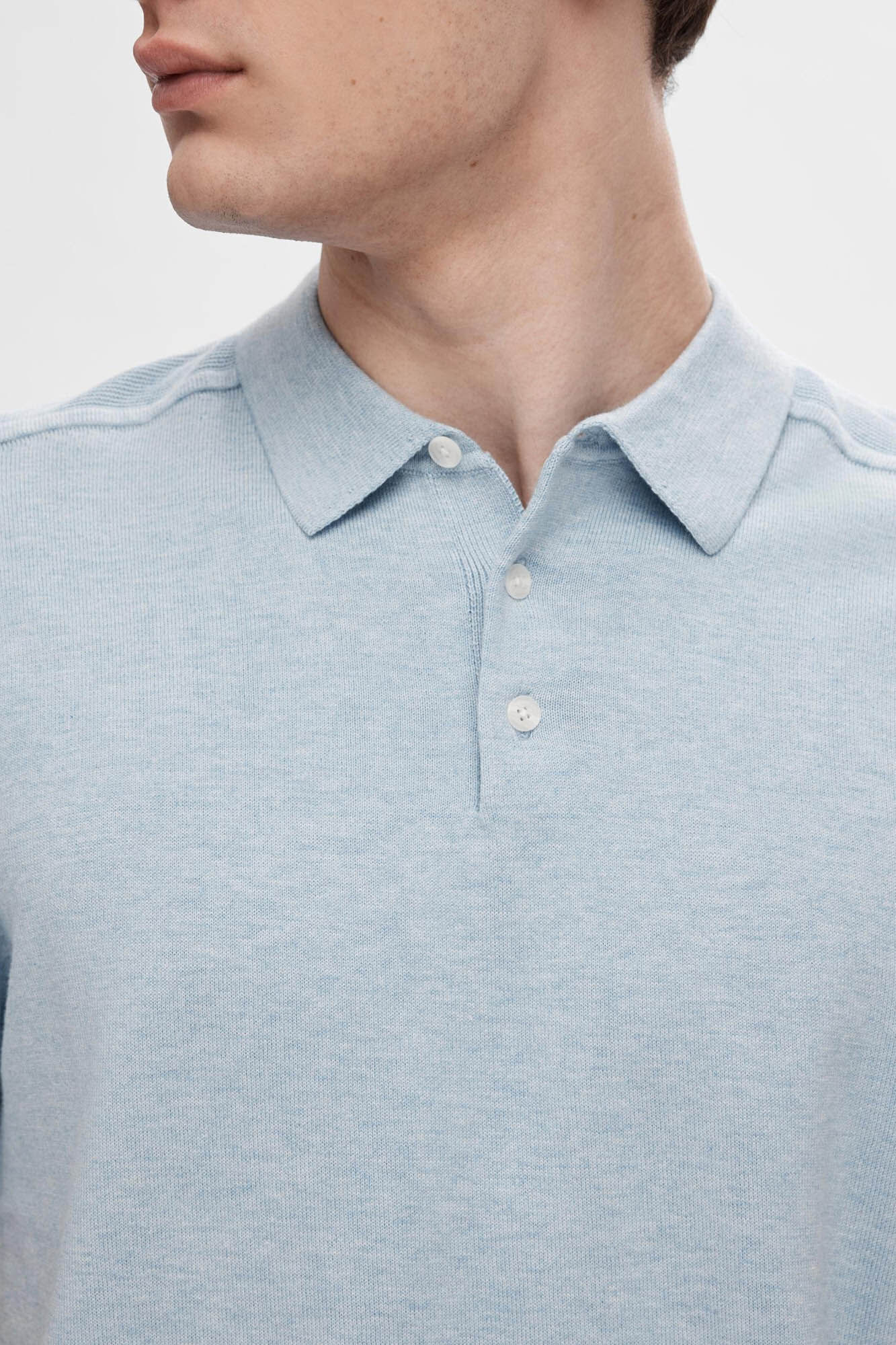 Selected Polo de punto de manga corta.