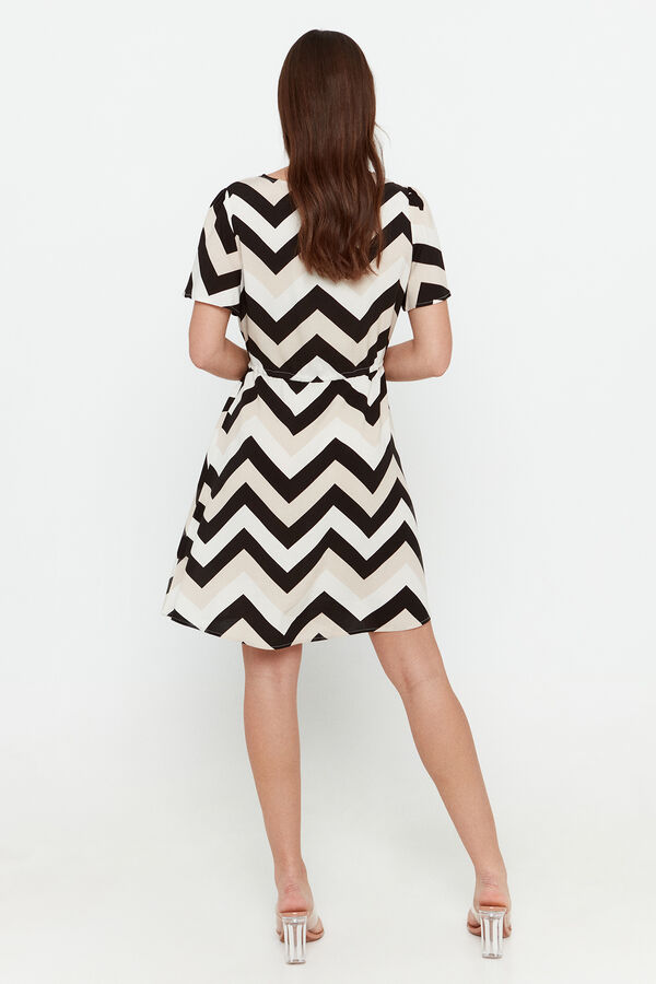 Vero Moda Vestido corto de manga corta Negro