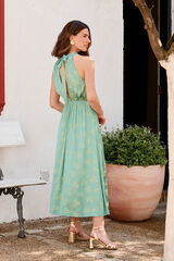 Pol&iacute;n Et Moi Vestido flores Tati Kaki