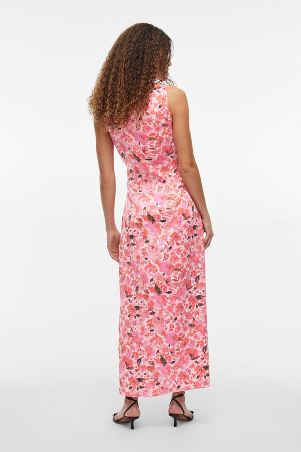 Vila Vestido de fiesta midi estampado Rosa
