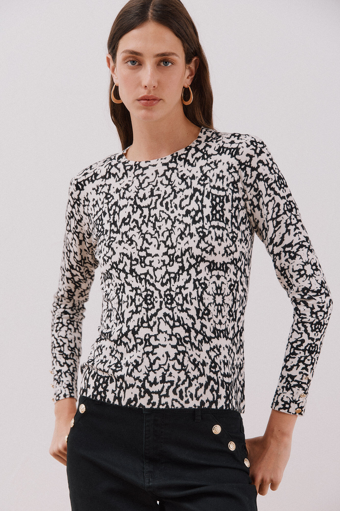 Cortefiel Camisola malha estampada