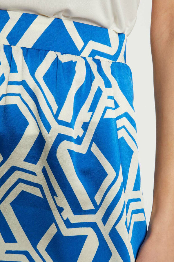 Morgan Falda larga evas&eacute; estampada Estampado azul