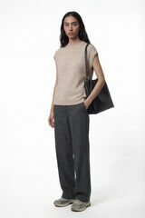 Vero Moda Cal&ccedil;a reta de alfaiataria Cinzento