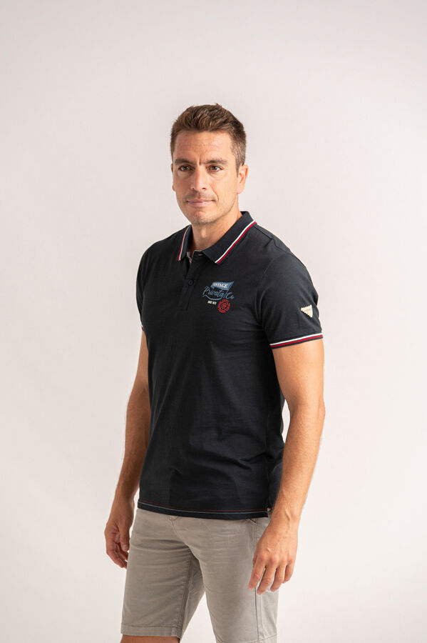 Privata Polo manga corta 100% algod&oacute;n Negro