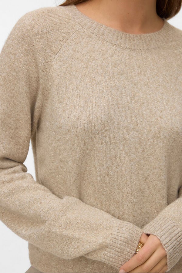 Vero Moda Jersey de punto de mujer con lurex Beige