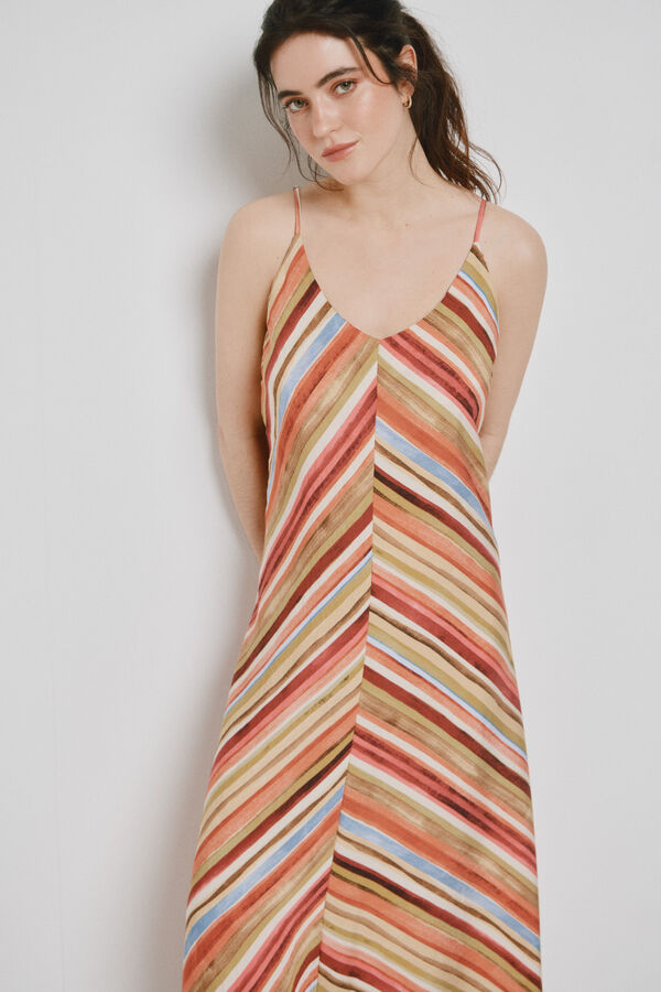 Vero Moda Vestido comprido de al&ccedil;as Laranja