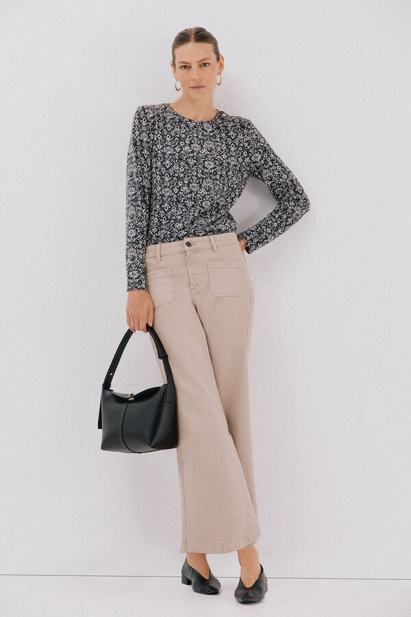 Cortefiel Camisa de caixa de bot&otilde;es Impress&atilde;o