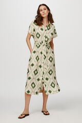 Object Vestido midi estampado Cinzento