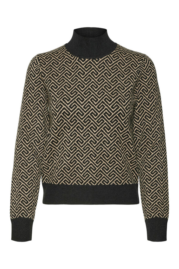 Vero Moda Camisola de malha com gola alta  Preto