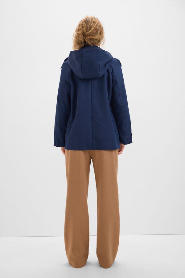 Cortefiel Gabardina corta con vuelo Azul marino