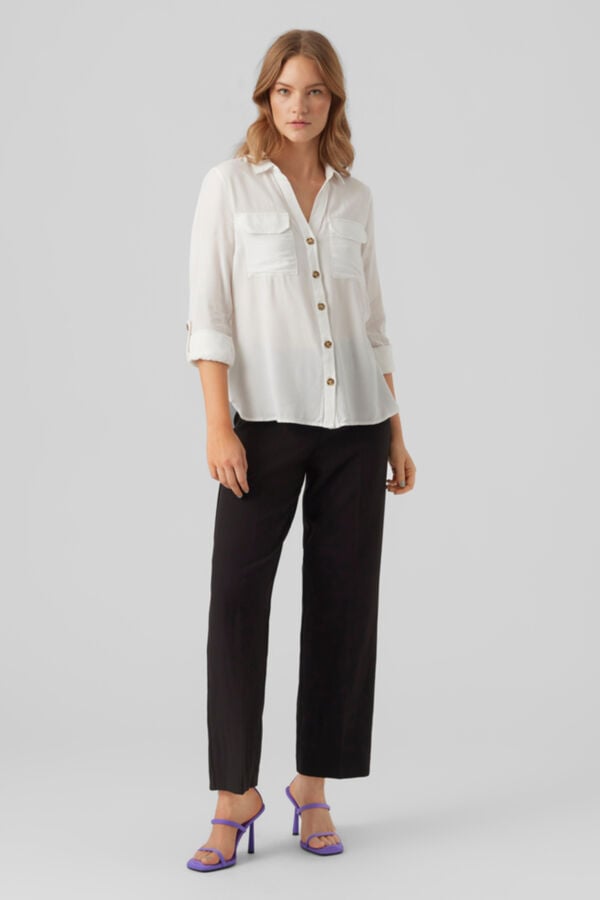 Vero Moda Camisa de riscas Branco
