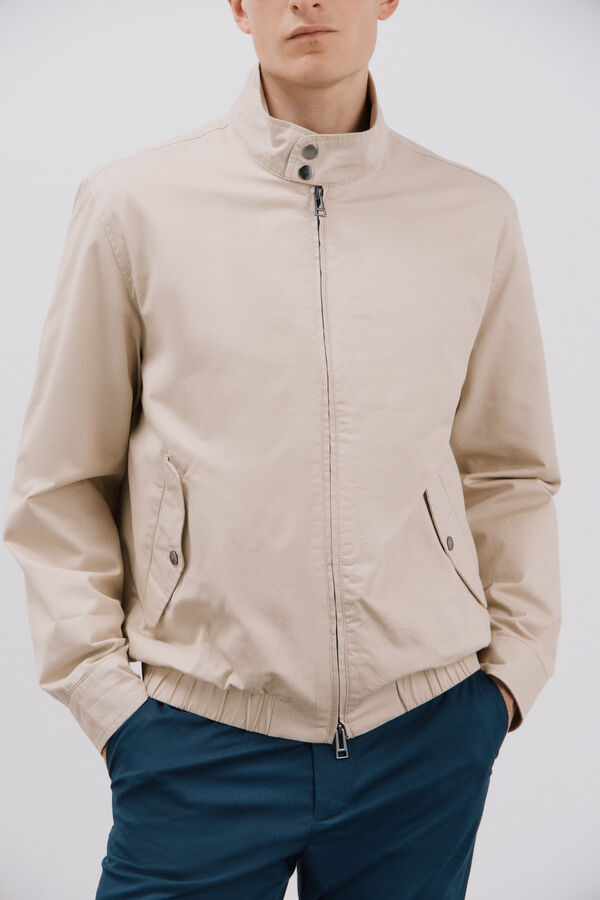 Cortefiel Cazadora algod&oacute;n Beige