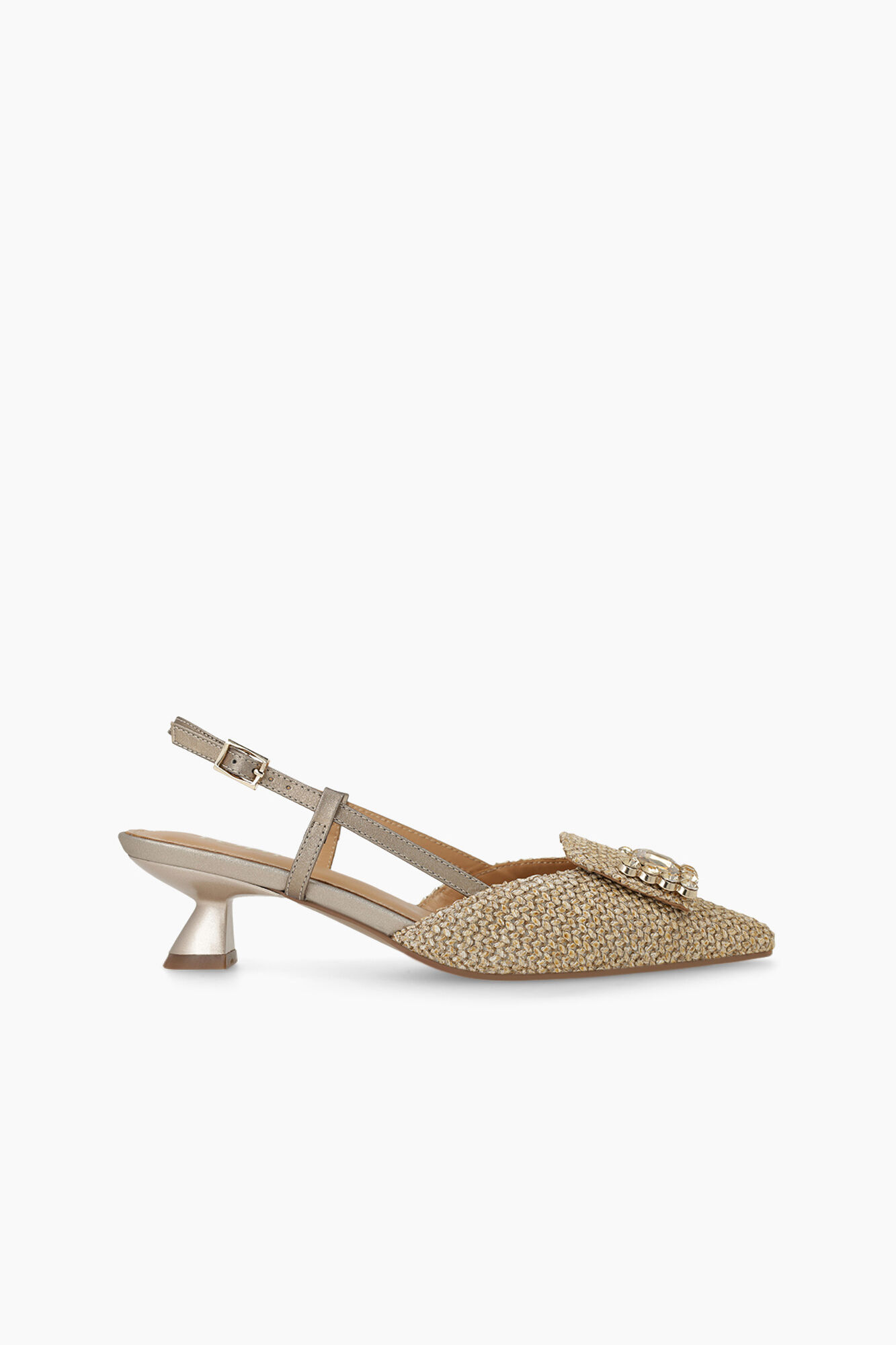 Lodi Sapatos de salto abertos atr&aacute;s em pele