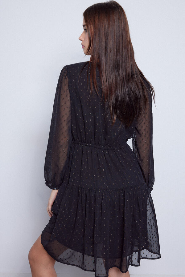 Slowlove Vestido corto negro Negro