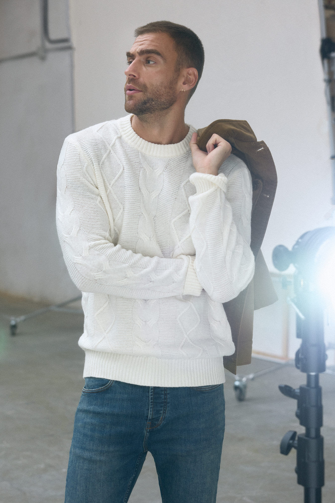 OOTO Jersey trenzas cuello redondo algod&oacute;n