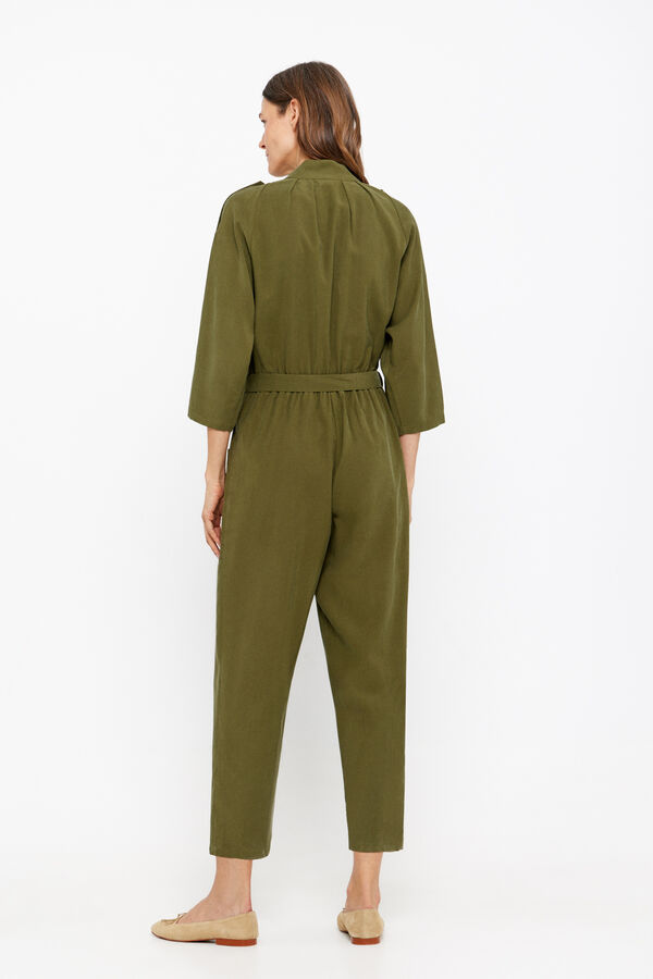 Cortefiel Macac&atilde;o comprido fluido Verde