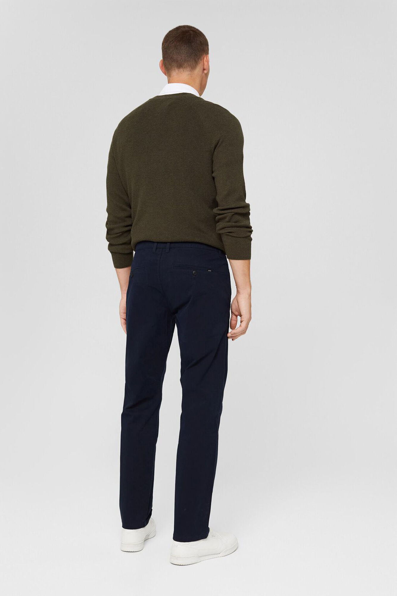 Esprit Pantal&oacute;n chino straight fit en algod&oacute;n org&aacute;nico