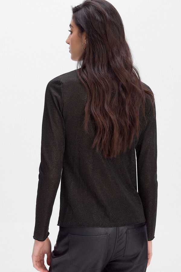 Slowlove Top lurex Negro