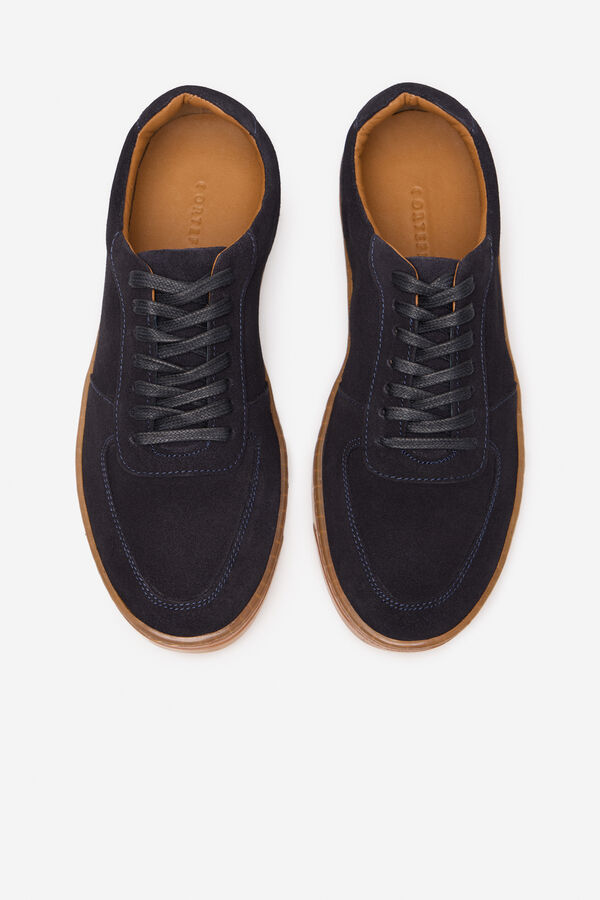 Cortefiel T&ecirc;nis de pele Azul