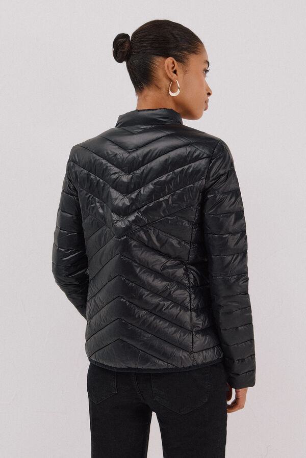 Cortefiel Cazadora reversible plumas Negro