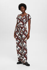 Esprit Mono estampado wide leg viscosa regular fit Multicolor