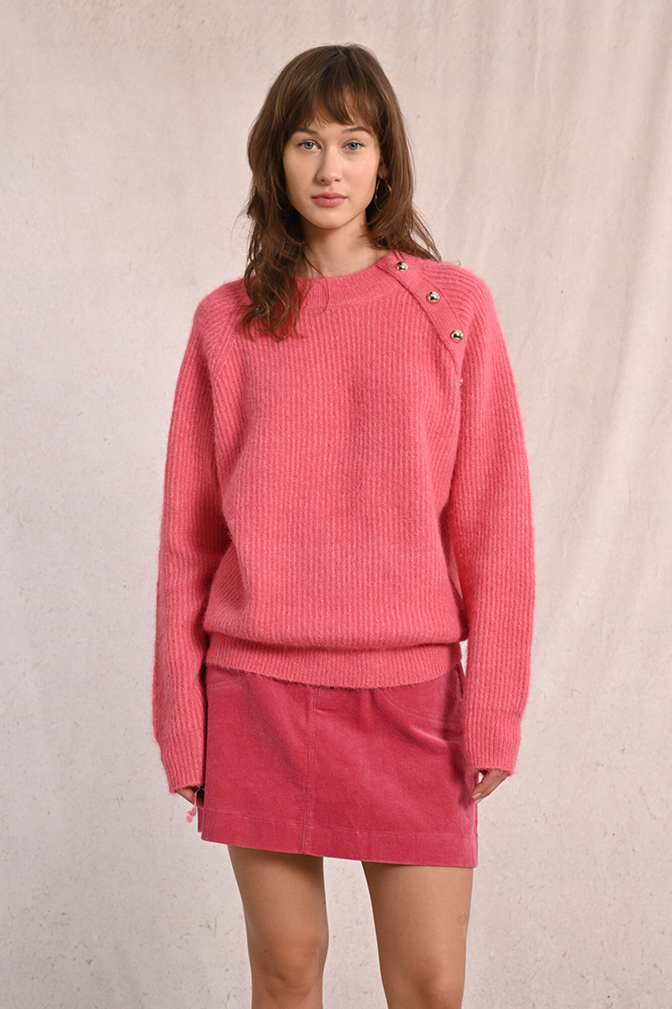 Molly Bracken Jersey de manga larga detalle botones