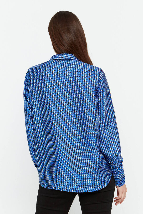 Vero Moda Camisa de mulher estampada Azul