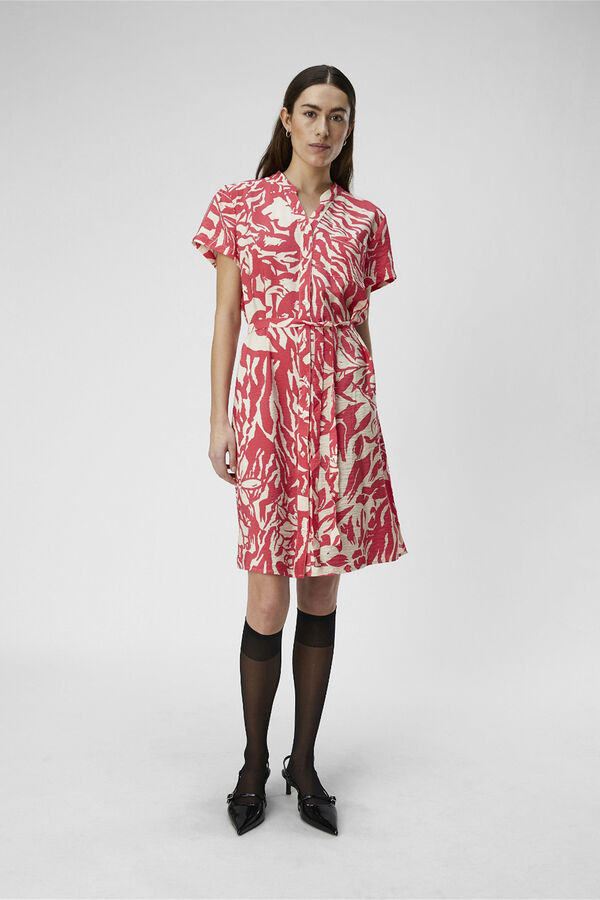 Object Vestido curto estampado Cinzento