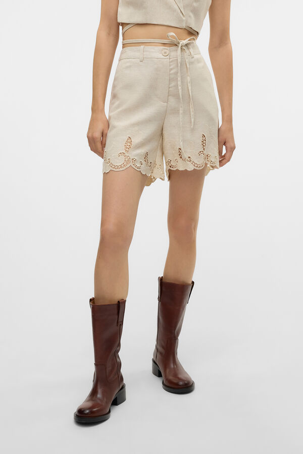 Vero Moda Shorts fluído com vazados Cinzento