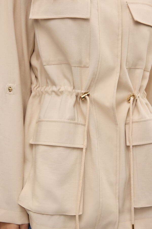 Vero Moda Chaqueta de manga larga con bolsillos frontales Gris