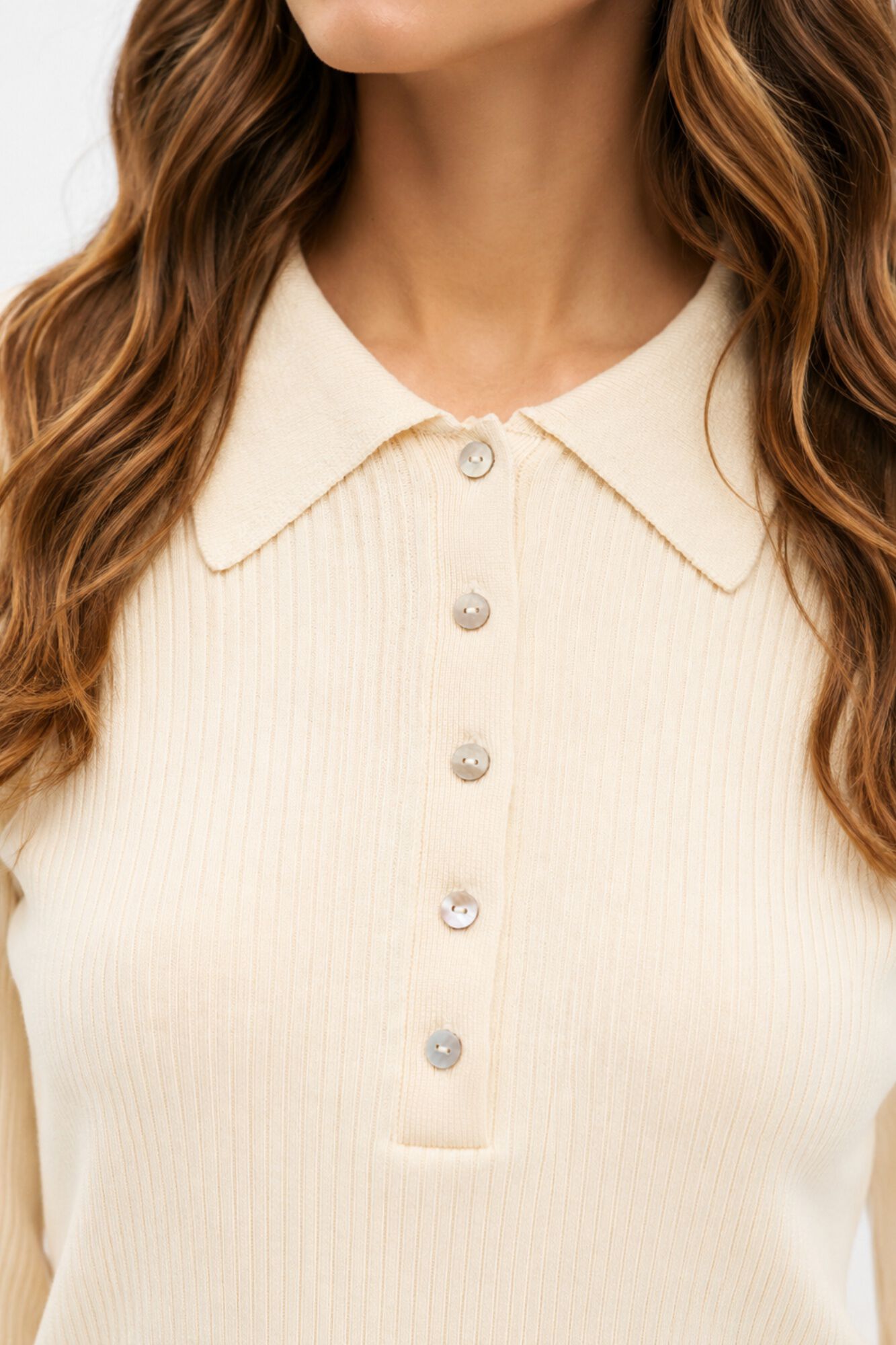 Object Camisola canelada gola polo