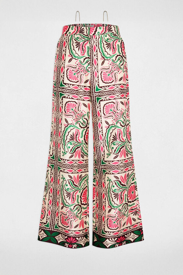 Morgan Cal&ccedil;a larga acetinada Multicolorido