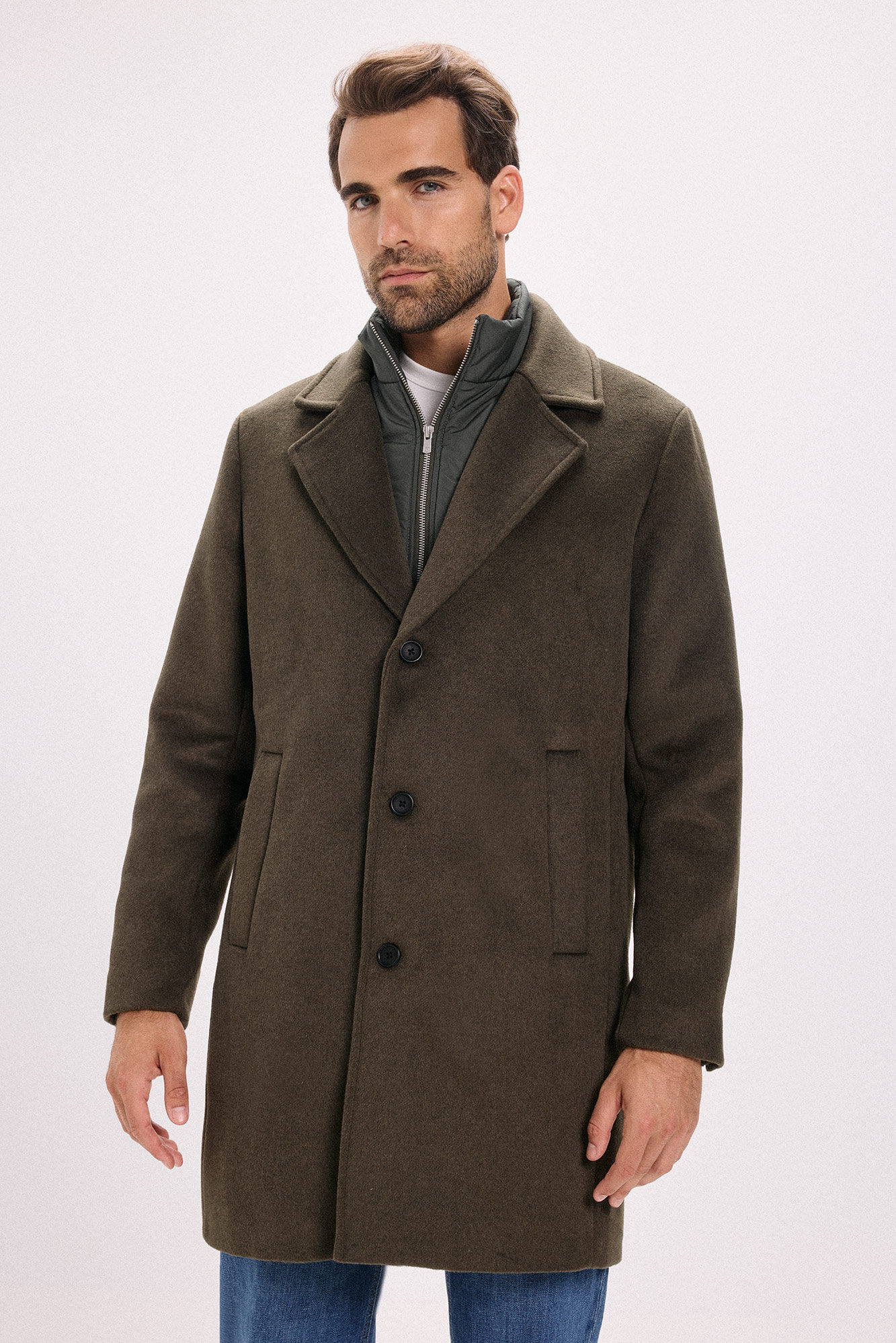 Jack & Jones Sobretudo longo com fecho combinado