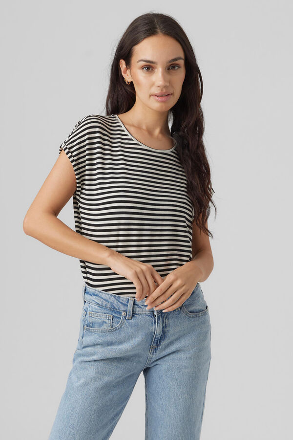Vero Moda Camiseta b&aacute;sica manga corta Negro