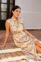 Pol&iacute;n Et Moi Vestido largo con estampado floral Multicolor