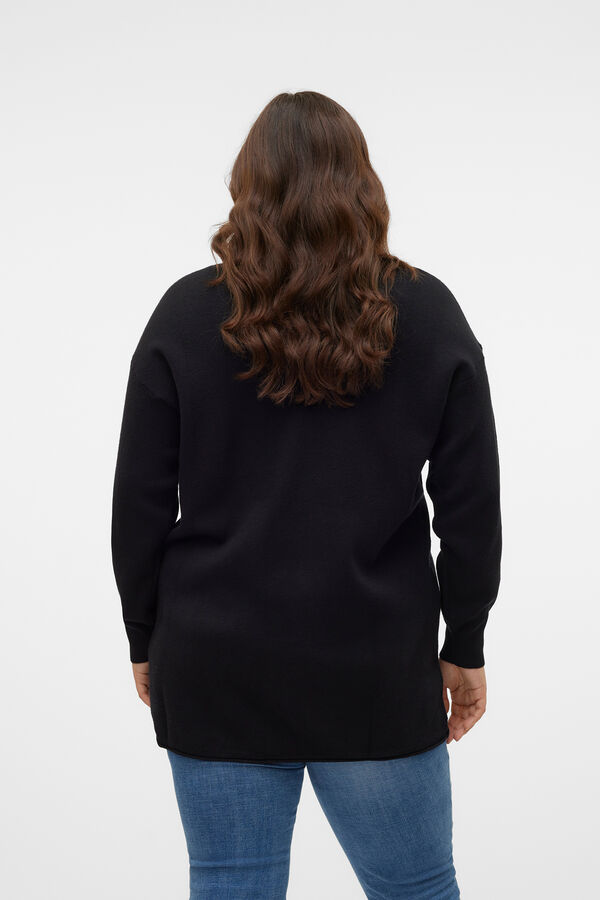 Vero Moda Curve Suéter de manga comprida malha plus size Preto