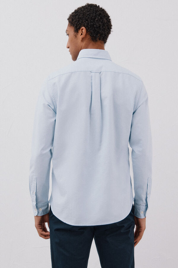 Cortefiel Camisa oxford lisa Azul