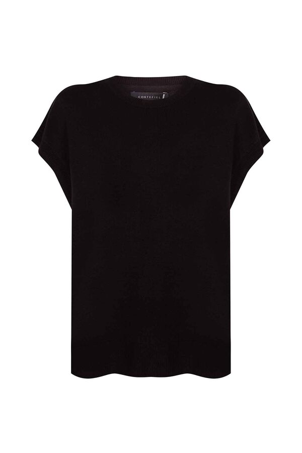 Cortefiel Chaleco tacto suave Negro