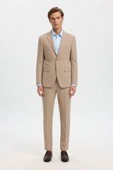 Selected Cal&ccedil;as de fato Slim Fit Castanho