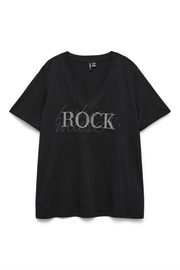 Vero Moda Curve Camiseta manga corta talla grande Negro